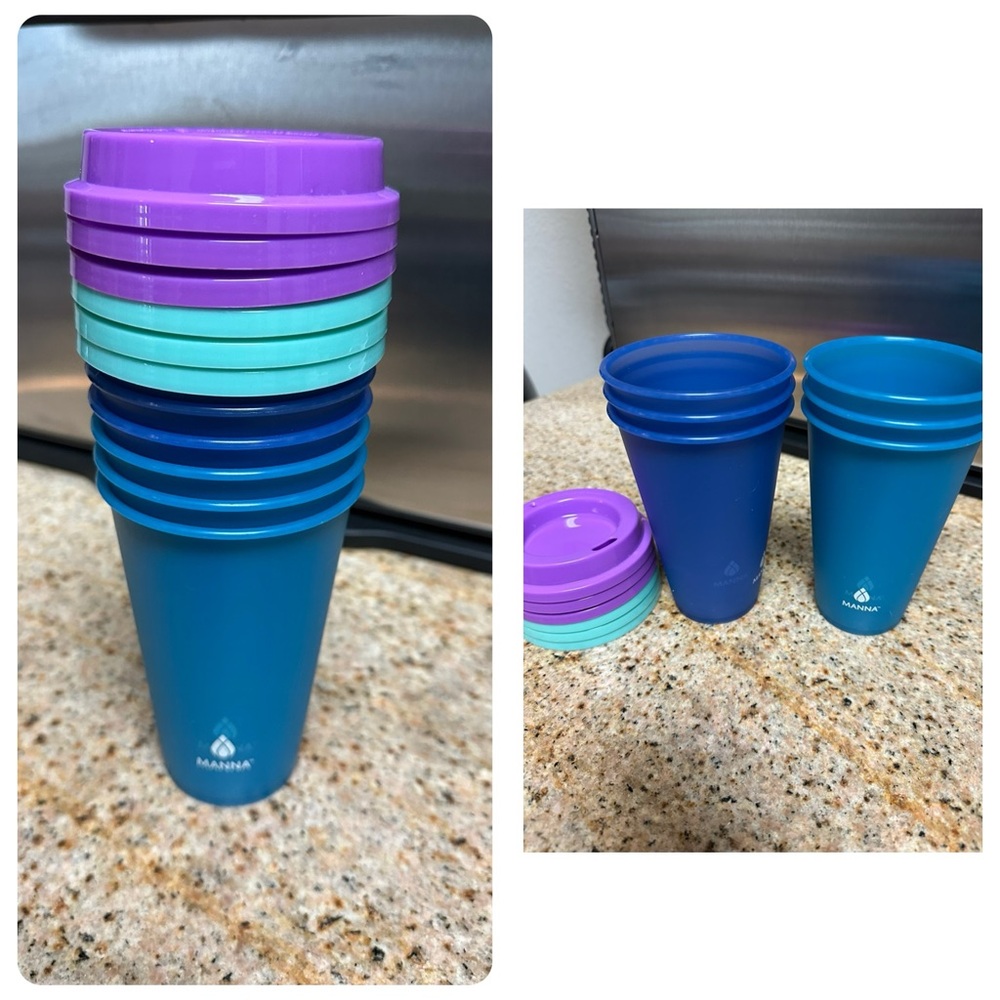 6 color changing Tumblers - Blue, Purple, and Teal. Hot or cold